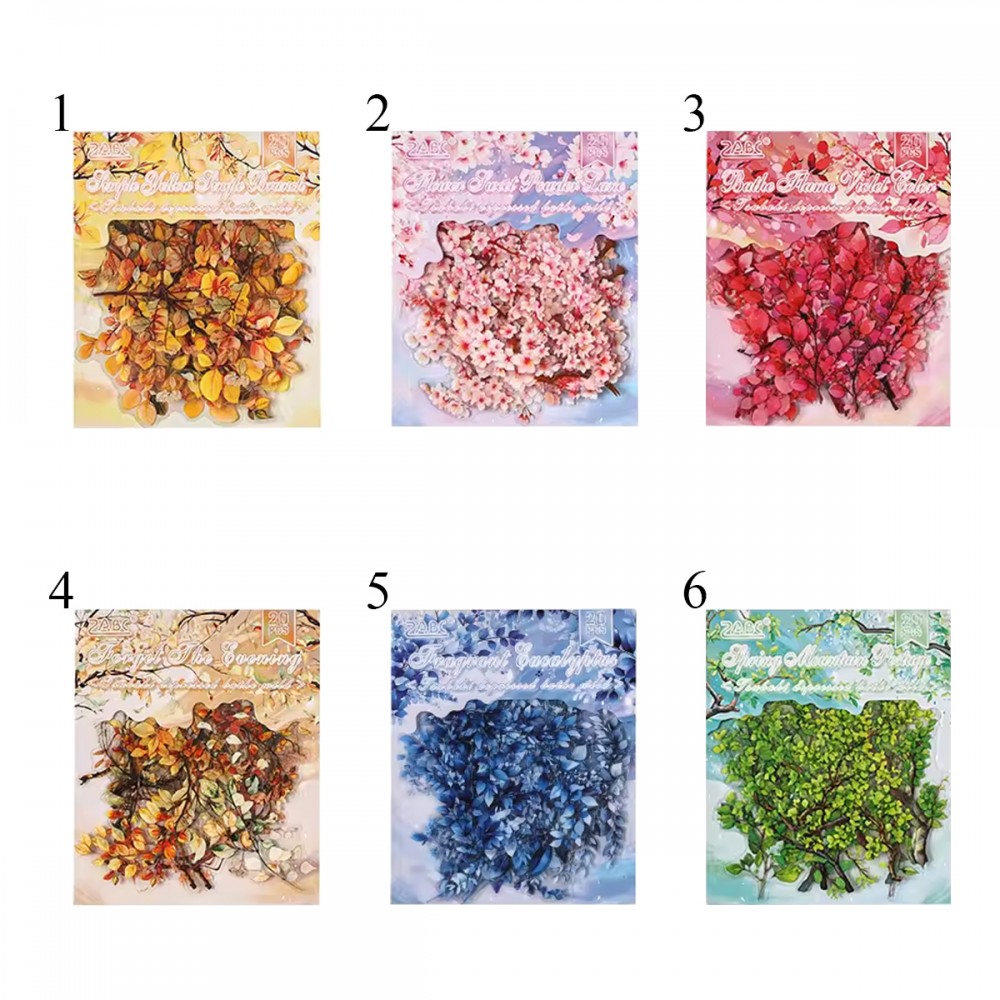 PACOTE COM 20 ADESIVOS DE PLÁSTICO MODELO PLANTAS REF: APCYMY