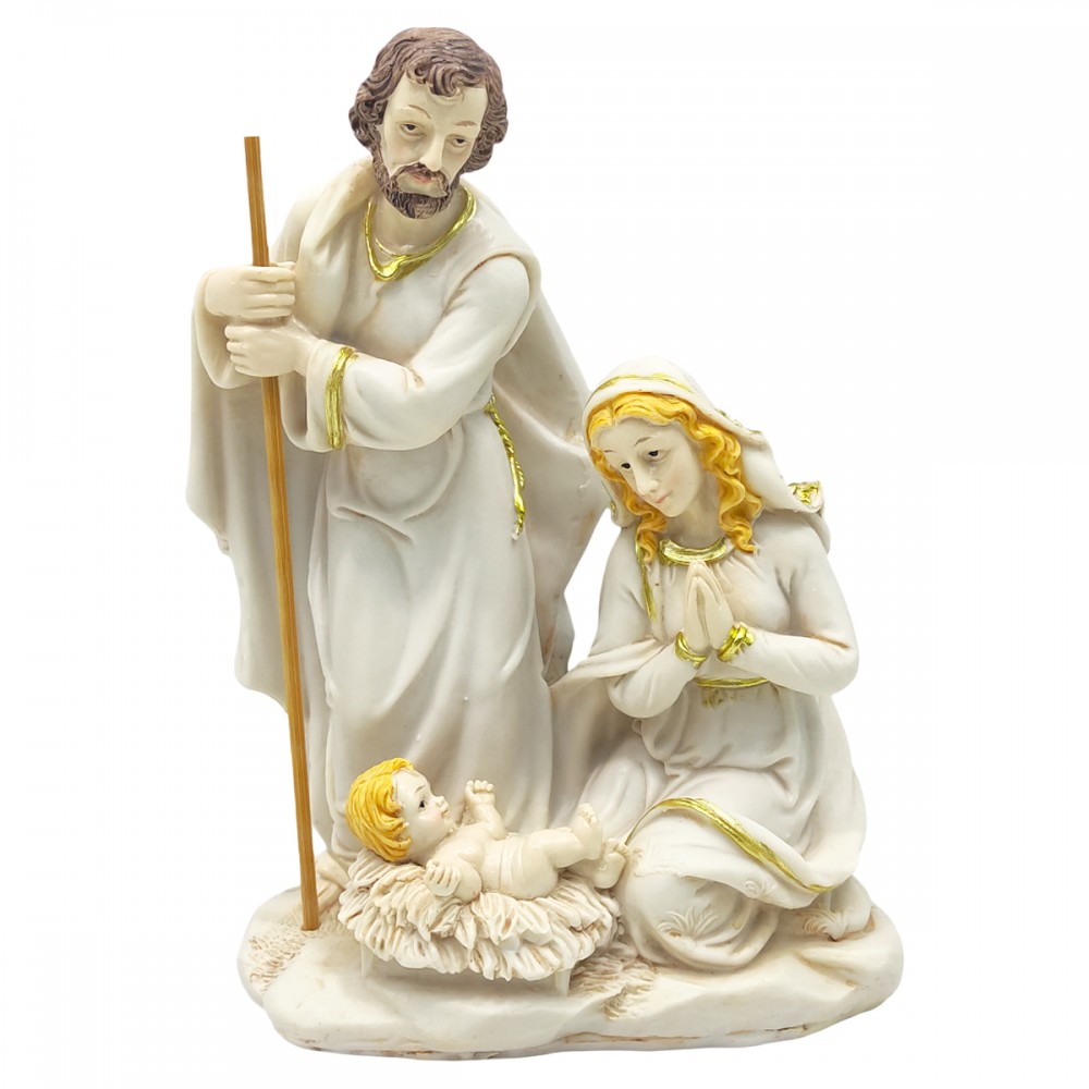 ENFEITE DE MESA DE RESINA MODELO SAGRADA FAMÍLIA REF: APW750-1