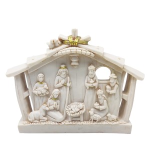 ENFEITE DE MESA DE RESINA MODELO PRESÉPIO REF: APW1963 ENFEITE DE MESA DE RESINA MODELO PRESÉPIO REF: APW1963