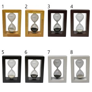 AMPULHETA DECORATIVA DE VIDRO E MADEIRA REF: AP704-2 AMPULHETA DECORATIVA DE VIDRO E MADEIRA REF: AP704-2