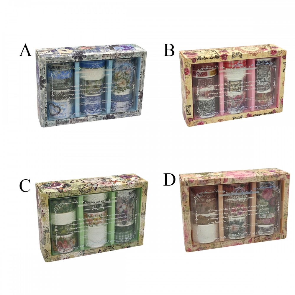 KIT COM 12 ROLOS DE FITA ADESIVA PARA TRABALHO ARTÍSTICO REF: XM-JD3171A