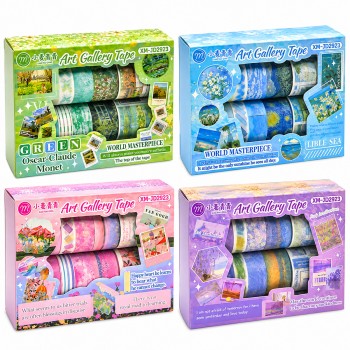 KIT COM 12 ROLOS DE FITA ADESIVA PARA TRABALHO ARTÍSTICO REF: XM-JD2923 KIT COM 12 ROLOS DE FITA ADESIVA PARA TRABALHO ARTÍSTICO REF: XM-JD2923