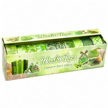 KIT COM 10 ROLOS DE FITA ADESIVA 2M X 15CM PARA TRABALHO ARTÍSTICO REF: XM-HZ0316D