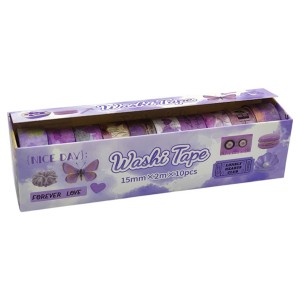 KIT COM 10 ROLOS DE FITA ADESIVA PARA TRABALHO ARTÍSTICO REF: XM-HZ0316F