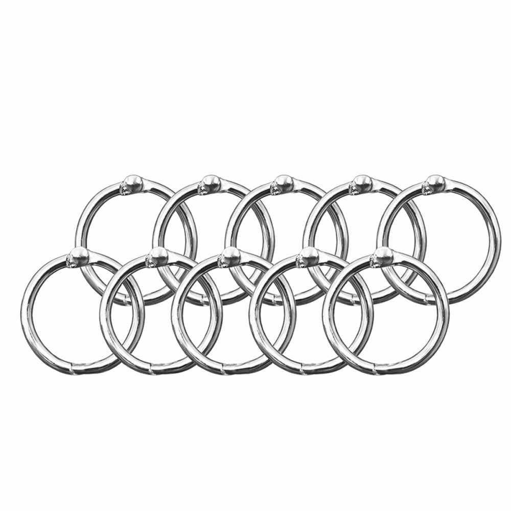 KIT COM 10 AROLAS 15MM DE METAL PARA PAPÉIS REF: AP15347-10S