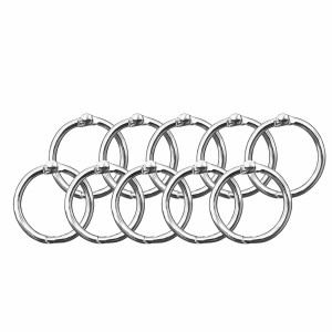 KIT COM 10 AROLAS 15MM DE METAL PARA PAPÉIS REF: AP15347-10S