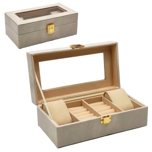 ESTOJO PORTA OBJETOS DE COURO SINTÉTICO E MADEIRA MDF REF: APC56A-J