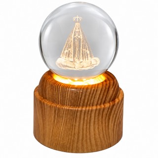 LUMINÁRIA GLOBO DE VIDRO GIRATÓRIO MODELO NOSSA SENHORA REF: AP7814P-6SX