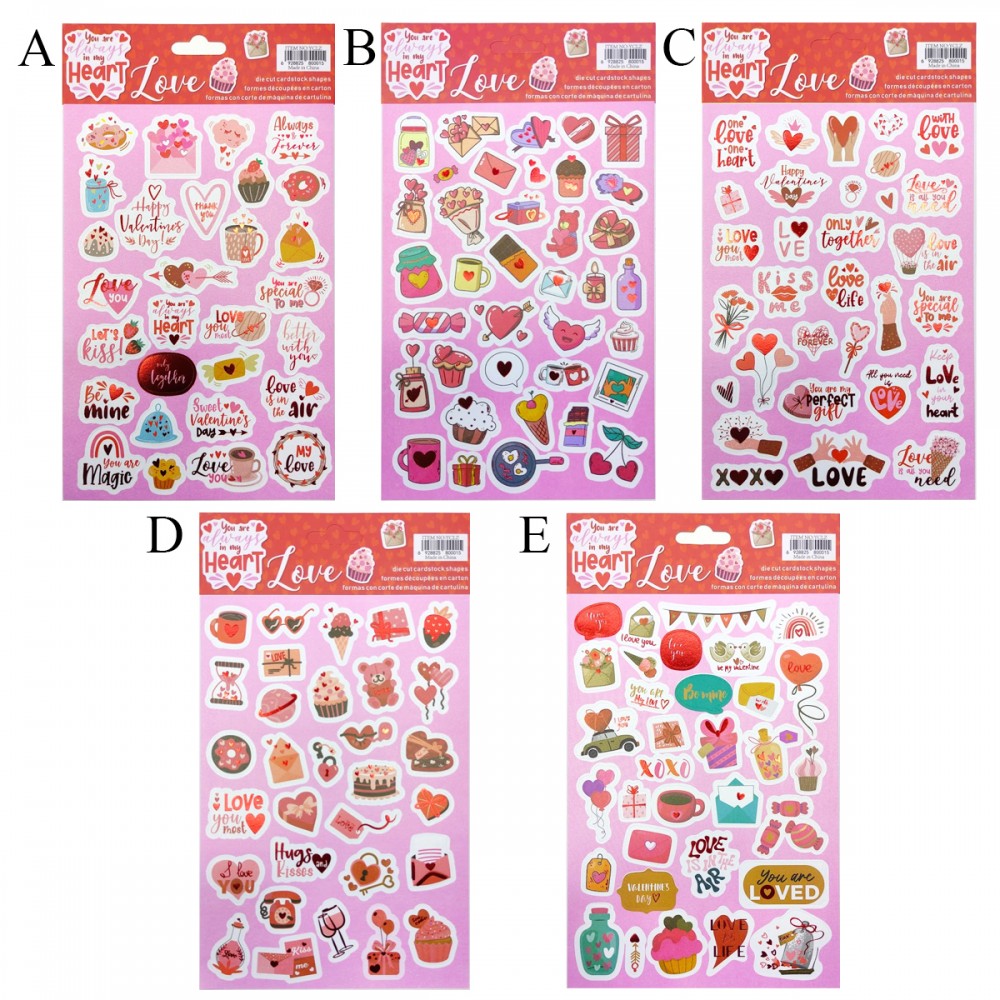 CARTELA DE ADESIVOS SORTIDOS DE PAPEL REF: APYCLZ