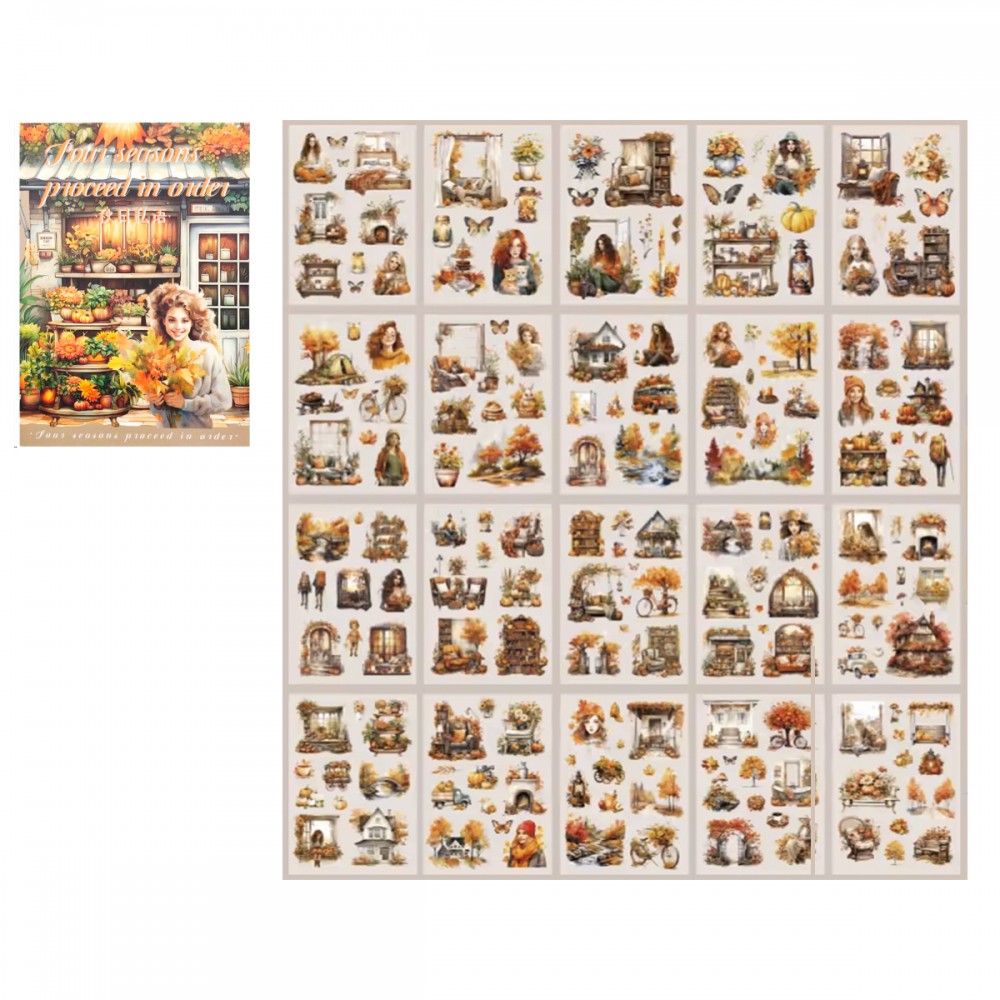 PACOTES CONTENDO 20 FOLHAS COM ADESIVOS DE PAPEL E PLÁSTICO REF: AP5351