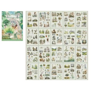 CADERNO CONTENDO 20 FOLHAS COM ADESIVOS DE PAPEL E PLÁSTICO REF: AP5351