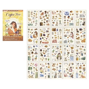 CADERNO CONTENDO 20 FOLHAS COM ADESIVOS DE PAPEL E PLÁSTICO REF: APBFMCL402