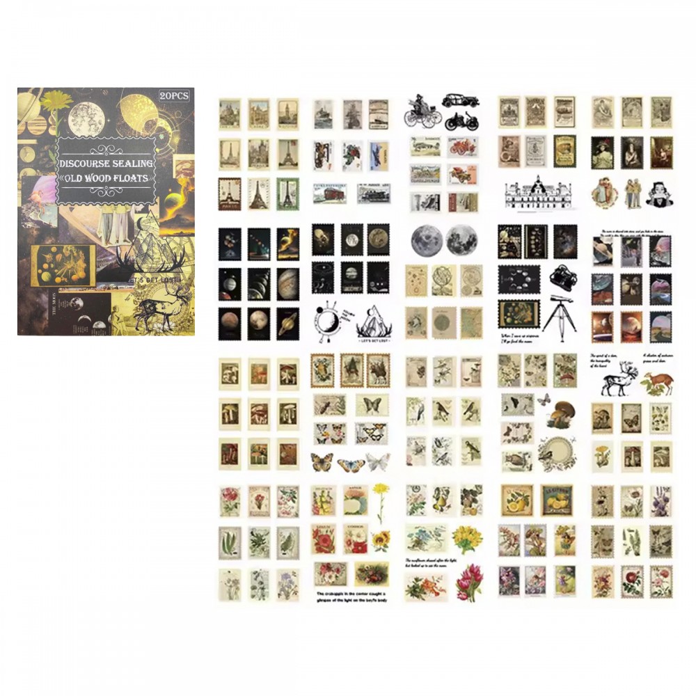 CADERNO COM 20 FOLHAS DE FIGURINHAS ADESIVAS DE PAPEL E PLÁSTICO REF: APJMPF404