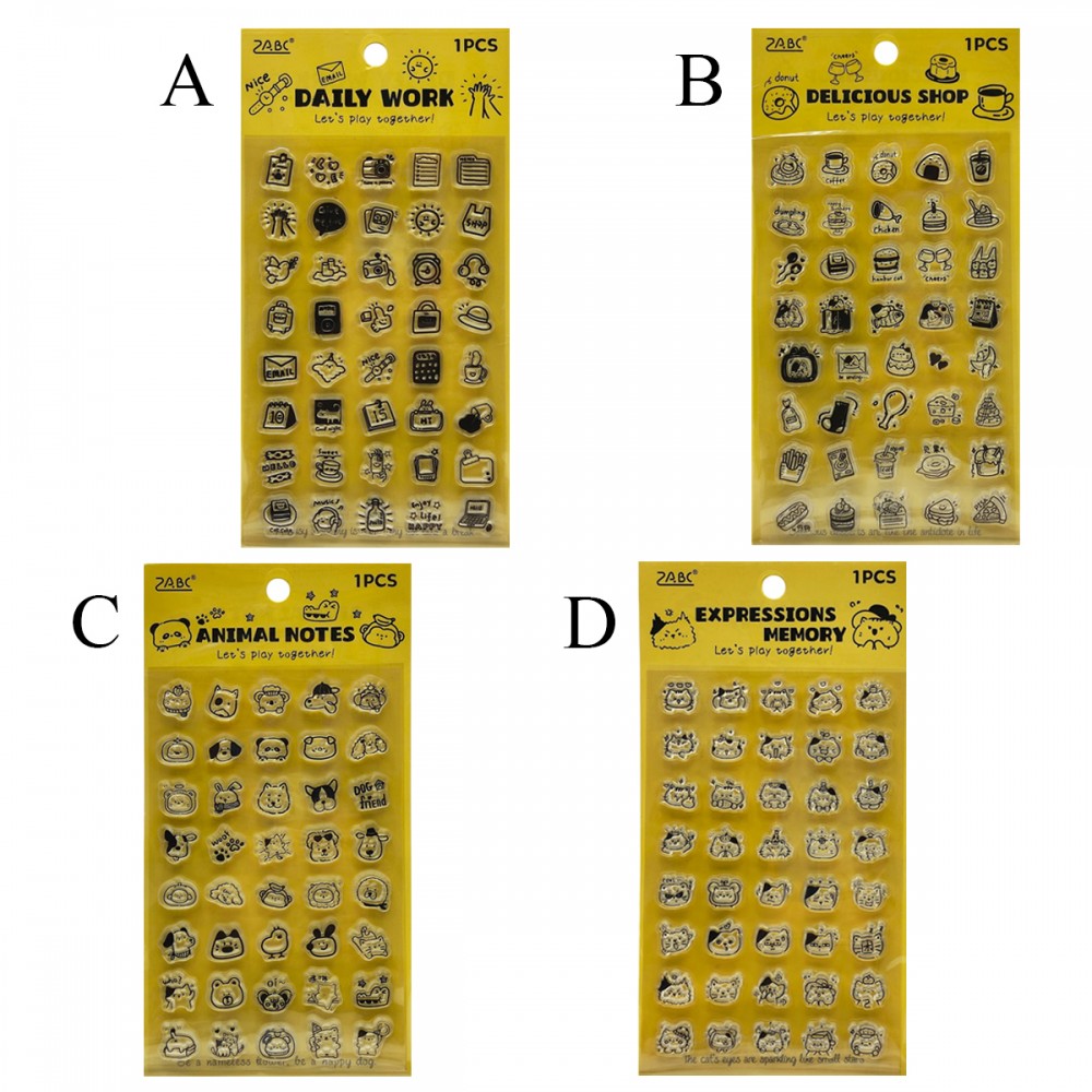 CARTELA DE SELOS DE SILICONE COM DESENHOS DIVERSOS REF: APXW-4