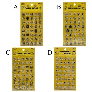 CARTELA DE SELOS DE SILICONE COM DESENHOS DIVERSOS REF: APXW-4 CARTELA DE SELOS DE SILICONE COM DESENHOS DIVERSOS REF: APXW-4