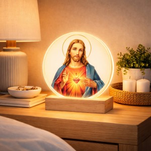 LUMINÁRIA DE MESA DE VIDRO COM BASE DE MADEIRA VIA USB REF: AP7814Y03