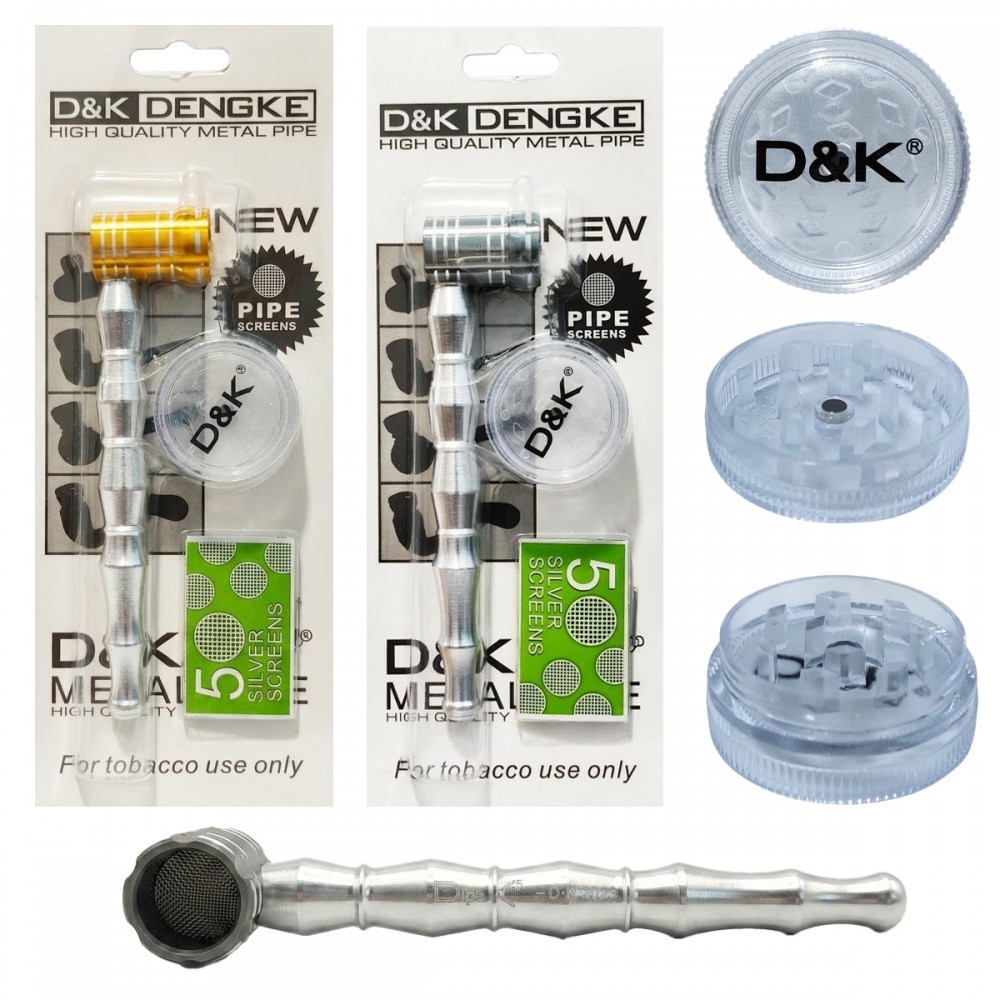 KIT DICHAVADOR E CACHIMBO PARA TABACO DE METAL E PLÁSTICO REF: APDK8872A