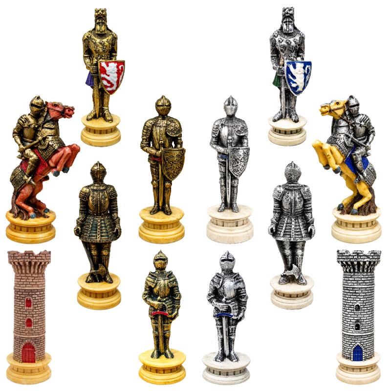 JOGO XADREZ DE MADEIRA MODELO MEDIEVAL REF: APR231-2 JOGO XADREZ DE MADEIRA MODELO MEDIEVAL REF: APR231-2