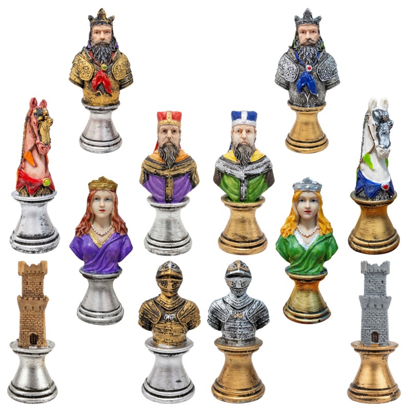 JOGO XADREZ DE MADEIRA MODELO MEDIEVAL REF: APR231-3