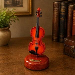 ENFEITE CAIXA MUSICAL DE PLÁSTICO MODELO VIOLINO REF: AP2049