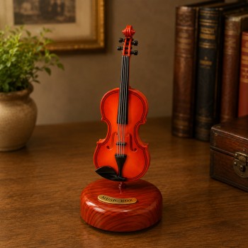 ENFEITE CAIXA MUSICAL DE PLÁSTICO MODELO VIOLINO REF: AP2049