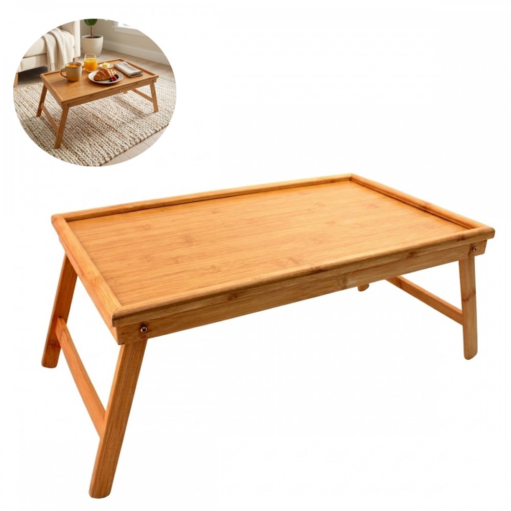 BANDEJA DE MADEIRA COM PÉ DOBRÁVEL REF: AP673B02