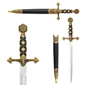 ADAGA DECORATIVA COM LÂMINA SEM CORTE DE METAL REF: PFL25236G