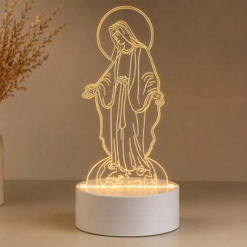 LUMINÁRIA USB MODELO NOSSA SENHORA DE PLÁSTICO COM LÂMPADA DE LED REF: AP7656L01