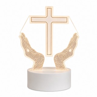 LUMINÁRIA USB MODELO MÃOS EM ORAÇÃO DE PLÁSTICO COM LÂMPADA DE LED  REF: AP7656L03