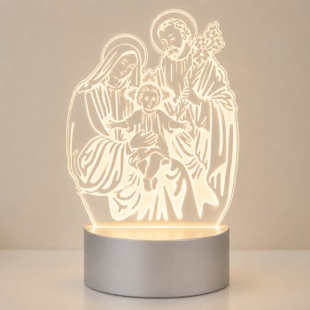 LUMINÁRIA USB MODELO SAGRADA FAMÍLIA DE PLÁSTICO COM LÂMPADA DE LED REF: AP7656L04