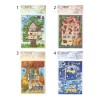 CARTELA COM ADESIVOS SORTIDOS DE  PLÁSTICO E CENÁRIO DE PAPEL REF: APZMZG