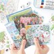 CARTELA COM ADESIVOS SORTIDOS DE PLÁSTICO E CENÁRIO DE PAPEL REF: APKADDYT