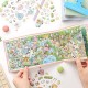 CARTELA COM ADESIVOS SORTIDOS DE PLÁSTICO E CENÁRIO DE PAPEL REF: APKADDYT