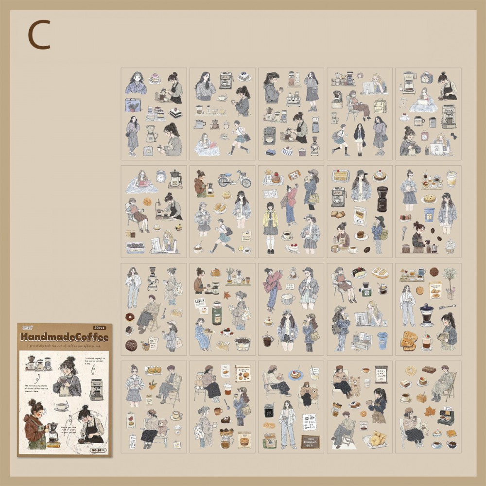CADERNO COM 20 FOLHAS DE ADESIVOS  SORTIDOS DE PLÁSTICO REF: APSXNH
