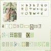 KIT DE SCRAPBOOK E PAPELARIA DECORATIVA COM 100 PEÇAS DE PAPEL REF: APYFZX