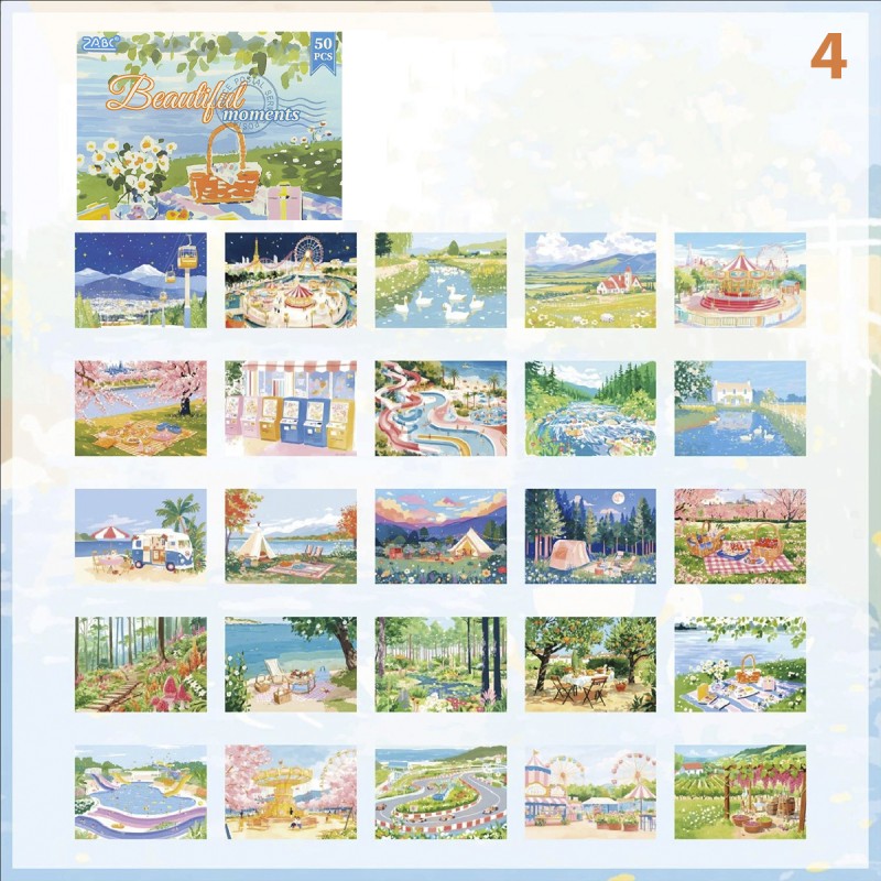 BLOCO DE PAPEL DECORATIVO PARA SCRAPBOOK COM 50 FOLHAS REF: APZYHG
