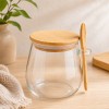 POTE DE VIDRO 650ML COM TAMPA E COLHER BAMBU REF: APE650 POTE DE VIDRO 650ML COM TAMPA E COLHER BAMBU REF: APE650