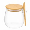 POTE DE VIDRO 650ML COM TAMPA E COLHER BAMBU REF: APE650 POTE DE VIDRO 650ML COM TAMPA E COLHER BAMBU REF: APE650