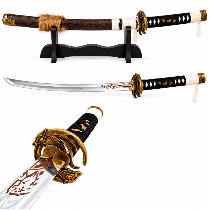 KATANA DE METAL COM LÂMINA SEM CORTE REF: PFL26948 KATANA DE METAL COM LÂMINA SEM CORTE REF: PFL26948