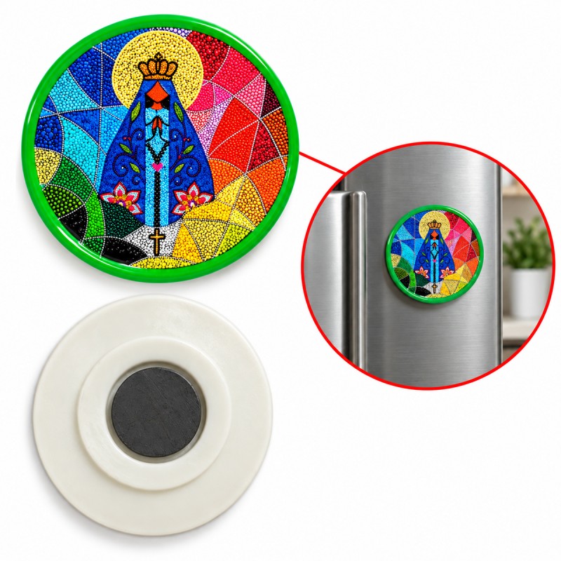 ENFEITE DECORATIVO DE GELADEIRA DE RESINA PLÁSTICA COM IMÃ MODELO NOSSA SENHORA REF: APD78 ENFEITE DECORATIVO DE GELADEIRA DE RESINA PLÁSTICA COM IMÃ MODELO NOSSA SENHORA REF: APD78