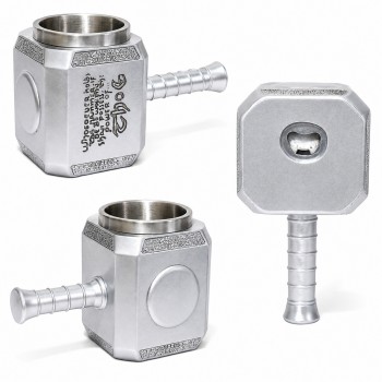 CANECA DE METAL E RESINA DE PVC MODELO MARRETA 400ML REF: AP675-10B