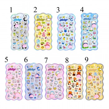 CARTELAS COM ADESIVOS DECORATIVOS SORTIDOS DE PLÁSTICO REF: APYSTG