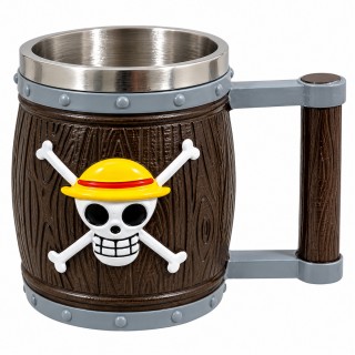 CANECA DE METAL E RESINA 400ML MODELO CAVEIRA REF: AP220050B