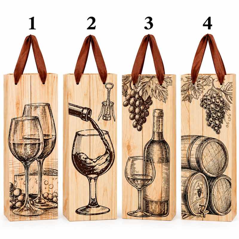 SACOLAS DE PAPEL PARA VINHO REF: AP104B03