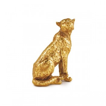 ESCULTURA DECORATIVA MODELO LEOPARDO EM POLIRESINA REF: 12442