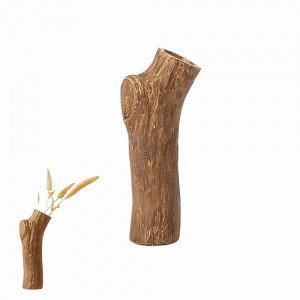 VASO DECORATIVO FORMATO TRONCO DE ÁRVORE EM POLIRESINA REF: 15894