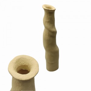 VASO DECORATIVO EM POLIRESINA COR BEGE 28CM REF: 16658