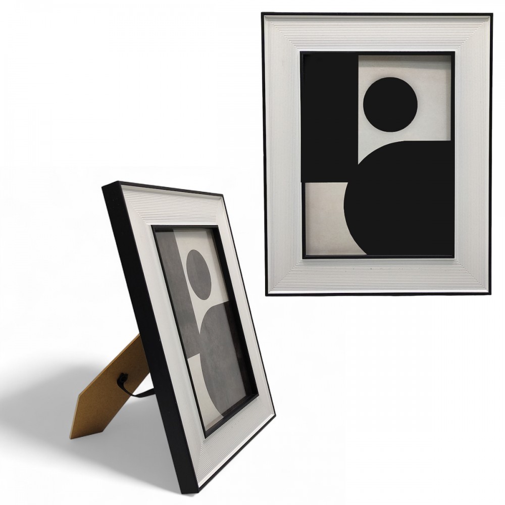 PORTA-RETRATO 25X20 DE POLIESTIRENO E VIDRO REF: 17631