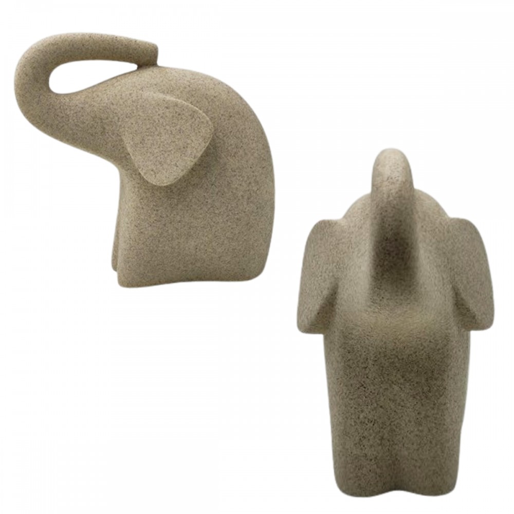 ENFEITE DECORATIVO MODELO ELEFANTE EM POLIRESINA REF: 20179
