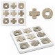 JOGO DECORATIVO DE MESA DE MÁRMORE MODELO JOGO DA VELHA REF: 21987